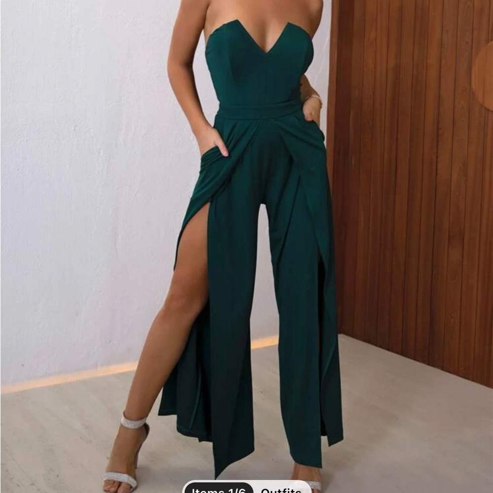 Joyfunear Hidden Pocket Wrap Tube Jumpsuit